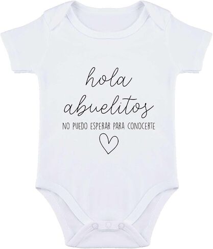 Hola Abuelitos Spanish Pregnancy Announcement Bodysuit for Baby Anuncio de Embarazo Para Abuelos Infant in Saudi Arabia