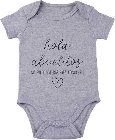 Hola Abuelitos Spanish Pregnancy Announcement Bodysuit for Baby Anuncio de Embarazo Para Abuelos Infant in Saudi Arabia
