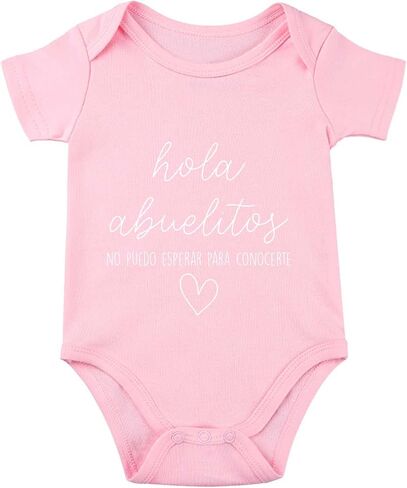 Hola Abuelitos Spanish Pregnancy Announcement Bodysuit for Baby Anuncio de Embarazo Para Abuelos Infant in Saudi Arabia