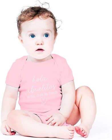 Hola Abuelitos Spanish Pregnancy Announcement Bodysuit for Baby Anuncio de Embarazo Para Abuelos Infant in Saudi Arabia