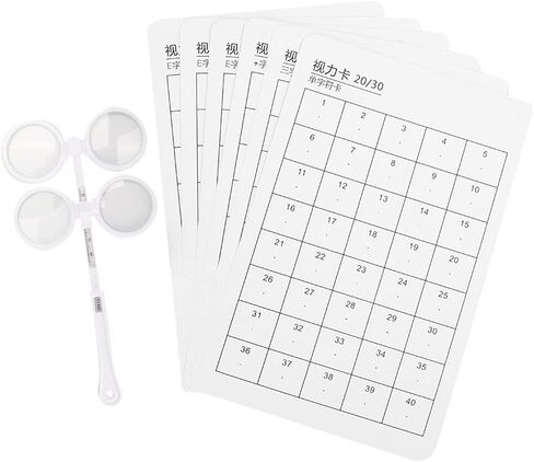 Optical Flipper Set, Modern Eye Exercise Tool, ±150 Degree Adjustable Optometry Plastic Flip, with 6pcs Visual Card, for Eye Care and Vision Improvement Anywhere (±150 Degrees) in Saudi Arabia