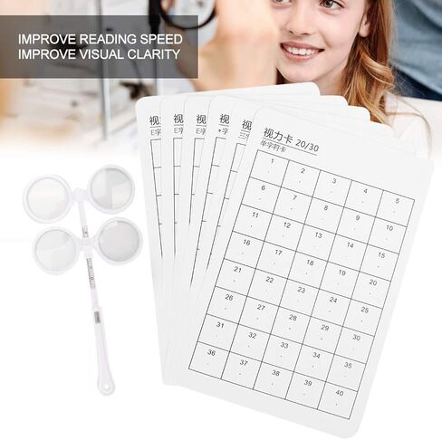Optical Flipper Set, Modern Eye Exercise Tool, ±150 Degree Adjustable Optometry Plastic Flip, with 6pcs Visual Card, for Eye Care and Vision Improvement Anywhere (±150 Degrees) in Saudi Arabia