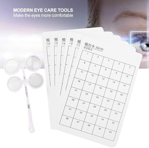 Optical Flipper Set, Modern Eye Exercise Tool, ±150 Degree Adjustable Optometry Plastic Flip, with 6pcs Visual Card, for Eye Care and Vision Improvement Anywhere (±150 Degrees) in Saudi Arabia