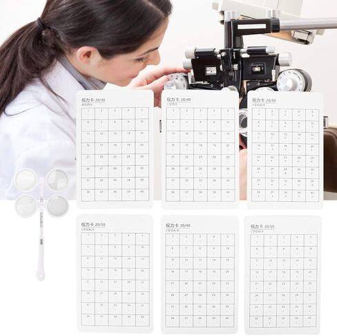 Optical Flipper Set, Modern Eye Exercise Tool, ±150 Degree Adjustable Optometry Plastic Flip, with 6pcs Visual Card, for Eye Care and Vision Improvement Anywhere (±150 Degrees) in Saudi Arabia