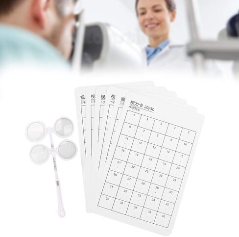 Optical Flipper Set, Modern Eye Exercise Tool, ±150 Degree Adjustable Optometry Plastic Flip, with 6pcs Visual Card, for Eye Care and Vision Improvement Anywhere (±150 Degrees) in Saudi Arabia