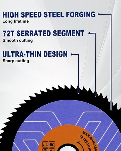 3-Inch HSS Circular Saw Blade Set – 4-Piece Cutting Discs for Soft Metal Copper Aluminium Wood Plastic – Compatible with Angle Grinders and Circular Saws with a 3/8" (10mm) Arbor in Saudi Arabia