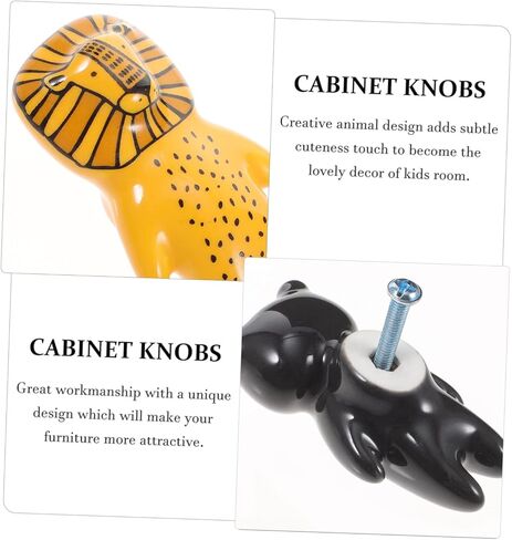 JOJOFUNY 8PCS CERAMIC Animal Knobs for Dresser Rerver Cabinet Conter in Kuwait