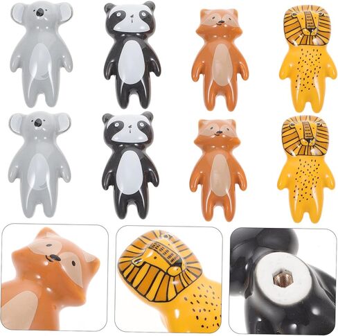 JOJOFUNY 8PCS CERAMIC Animal Knobs for Dresser Rerver Cabinet Conter in Kuwait
