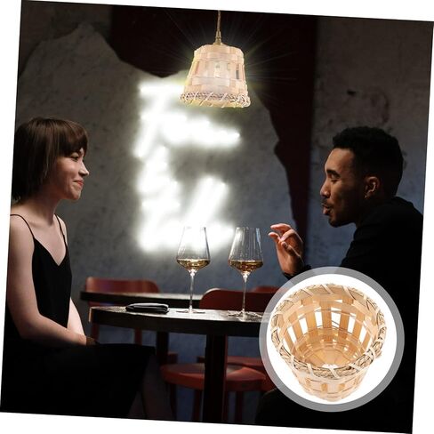 12pcs مصباح الأسطول المنسوجة ظلال ضوء السقف للمواد الطبيعية المنزلية نمط عتيق للمزرعة و in Saudi Arabia