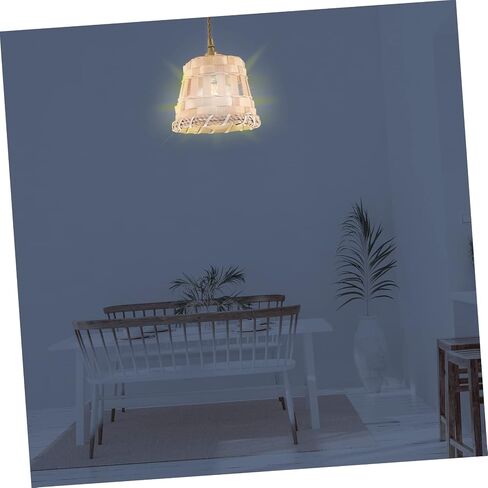 12pcs مصباح الأسطول المنسوجة ظلال ضوء السقف للمواد الطبيعية المنزلية نمط عتيق للمزرعة و in Saudi Arabia