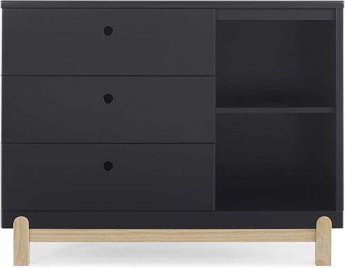 Delta Children Poppy 3 درج أرجاء مع Cubbies ، Bianca White/Natural in Kuwait