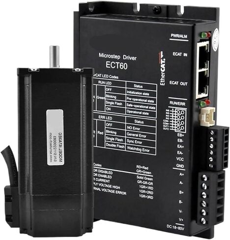 Rtelligent 23 Closed Loop Stepper Motor with 6A 24-80V DC Fieldbus Stepper Motor Driver for Computerized Numerical Control mechine(ECT60 with 57AM13ED) in Saudi Arabia