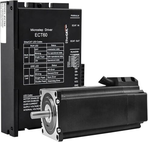 Rtelligent 23 Closed Loop Stepper Motor with 6A 24-80V DC Fieldbus Stepper Motor Driver for Computerized Numerical Control mechine(ECT60 with 57AM13ED) in Saudi Arabia
