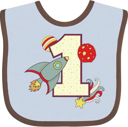 inktastic 1stirt 1st Birthday Space Space Smith Baby Bib in Kuwait