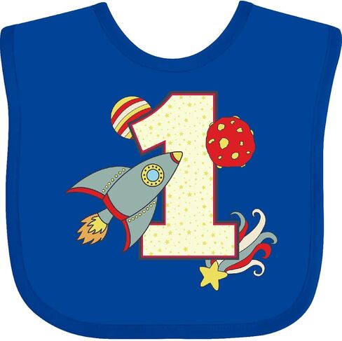 inktastic 1stirt 1st Birthday Space Space Smith Baby Bib in Kuwait