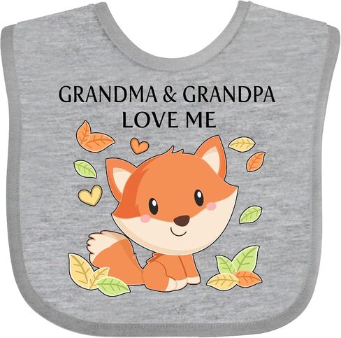 inktastic Grandma and Grandpa Love Me- Little Fox Baby Bib in Saudi Arabia