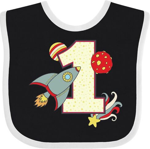 inktastic 1stirt 1st Birthday Space Space Smith Baby Bib in Kuwait