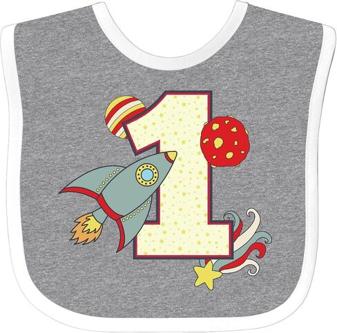 inktastic 1stirt 1st Birthday Space Space Smith Baby Bib in Kuwait