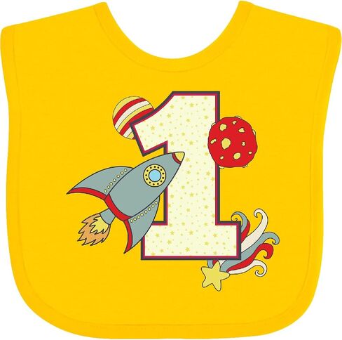 inktastic 1stirt 1st Birthday Space Space Smith Baby Bib in Kuwait