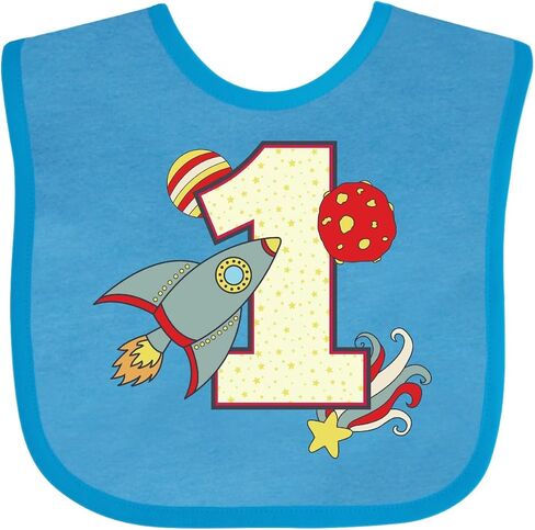 inktastic 1stirt 1st Birthday Space Space Smith Baby Bib in Kuwait