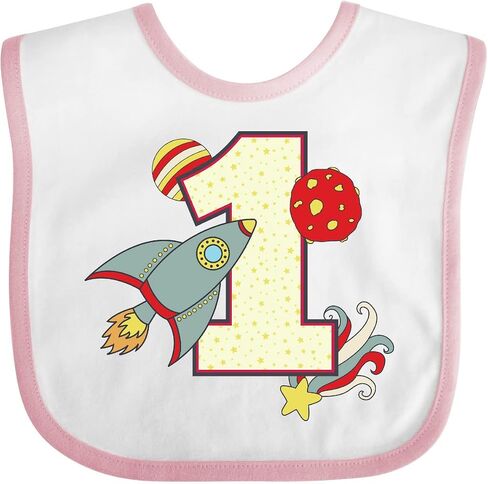 inktastic 1stirt 1st Birthday Space Space Smith Baby Bib in Kuwait
