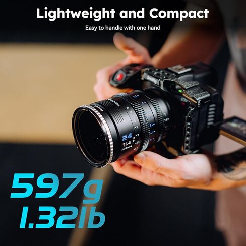 Sirui VP-1 Vision Prime 1 T1.4 مجموعة عدسة Cine Frame Frame ، 24 مم ، 35 مم ، عدسة سينمائية يدوي 50 ملم مع تركيب e مثبت مسبقًا ، حوامل RF/Z/L القابلة للتبديل (رمادي معدني) in Kuwait