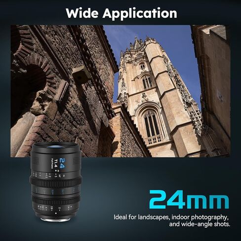 Sirui VP-1 Vision Prime 1 T1.4 مجموعة عدسة Cine Frame Frame ، 24 مم ، 35 مم ، عدسة سينمائية يدوي 50 ملم مع تركيب e مثبت مسبقًا ، حوامل RF/Z/L القابلة للتبديل (رمادي معدني) in Kuwait
