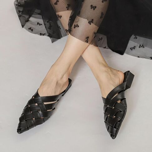 ملجأ من أصابع القدم المدببة للنساء منخفضة الكعب مكتنزة مثيرة عاريات الكعب الكعب Slingback Slingback Summer Reciders شريحة لحفلات لباس الحفلات غير رسمية in Kuwait