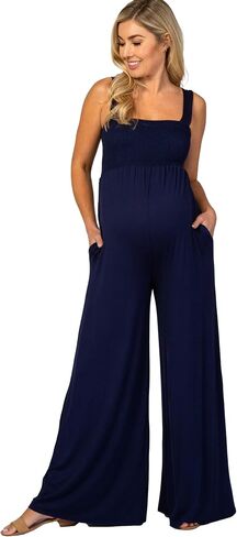 PinkBlush Sleeveless Wide Leg Maternity Jumpsuit in Saudi Arabia