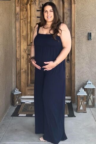 PinkBlush Sleeveless Wide Leg Maternity Jumpsuit in Saudi Arabia
