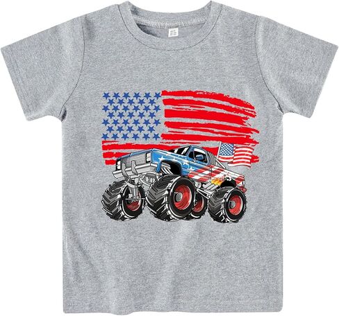 طفل صغير في الرابع من يوليو قمصان الأطفال القمصان الأمريكية الفتيان الفتيات الفتيات في يوم الاستقلال الوطني يوم الذكرى قم بتصميم المحملات in Kuwait