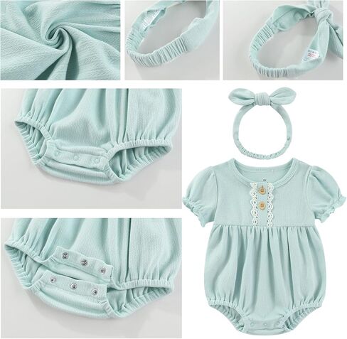 Baby Girls Boys Short Sleeve Withit مع مجموعة عصبة رأس ملابس جديدة من القطن المولود الرضع من 7 حزمة 0-12M in Kuwait