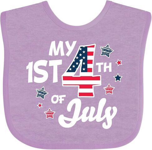 inktastic My 1st 4th Of July with Striped Stars Baby Bib in Saudi Arabia
