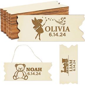 Personalized Name Sign, Custom Name Sign for Nursery, Wooden Name Sign Nursery Decor, Personalized Name Sign Wooden Baby Sign, Personalized Signs, Engraved Gifts for Children & Kids Rooms, Baby Shower