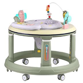 Baby Walker with Wheels | 5 Adjustable Heights & 360° Swivel Seat | Music & Detachable Toys | Bounce Footpad | Activity Center for Boys & Girls 6-18 Months