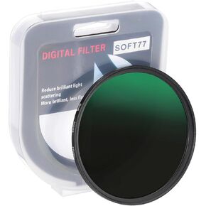 PATIKIL 77mm Mist Filter, Dreamy Soft Diffusion Fog Effect Camera Lens Filter Slim Optical Glass with Lens Cap for Video Vlog Portrait Photography, Black