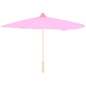 LUOZZY 60cm Diy Blank Chinese Oil Paper Umbrella Hand Painting Decoration for Wedding Party Photography Prop Kids Art Craft with Solid Wood Frame Pink