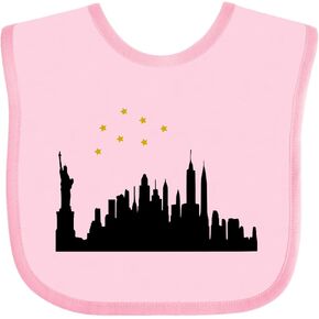 inktastic New York Skyline Baby Bib