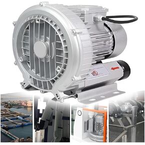 High-Pressure Vortex Ring Blower for Air Blowing or Suction - 0.16HP~1.48HP Regenerative Blower, 50Hz, Efficient and Reliable,250W/0.34HP