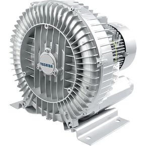 1/4HP-2HP Regenerative Blower, 110V 50Hz Single Phase, High-Pressure Vortex Ring Blower, Strong Centrifugal Vortex FanIndustrial Vacuum Pump for Air Blowing or Suction,1.5KW/2.0HP