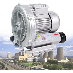 110V Vortex Ring Blower Industrial Regenerative Blower Strong Centrifugal Vortex Fan Large Airflow Vacuum Pump 180W 250W 350W 370W 550W 750W 1.1KW 1.5KW for Aquaculture Pond Aeration,250W/0.35HP