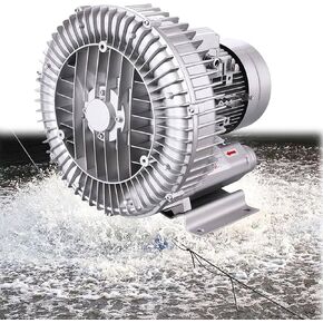 Single-Phase Radial Fan Gas Ring Turbine, 120W/180W/250W/350W/370W/550W/750W/1100W regenerative Blower, Gas Ring Compressor Side Channel Compressor,550W/0.74HP