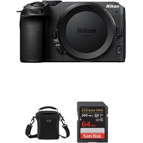 Nikon Z 30 DX-Format Mirrorless Camera Bundle with 64GB SD Card, Shoulder Bag
