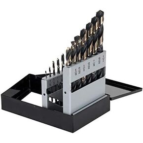 CLE-LINE Black and Gold High Speed Drill Bit Set (15-Piece)