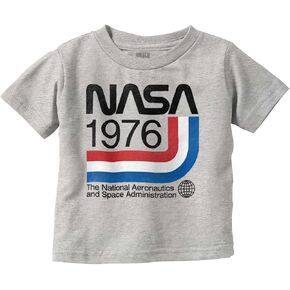 Classic America NASA 1976 Worm Logo Toddler Boy Girl T Shirt in Kuwait