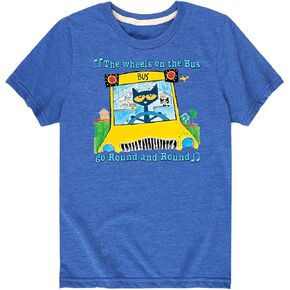 Pete the Cat - Wheels On The Bus -Toddler Graphic T-Shirt