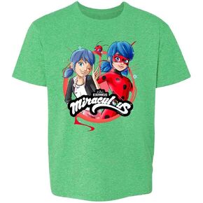 Pop Threads Miraculous Ladybug and Cat Noir Merch Marinette Baby Toddler Kids Girl Boy T-Shirt