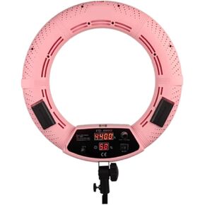 Fill Light Live Broadcast Ring Light Makeup Beauty Soft Light with Cell Phone Holder Fill Light for Tattoo Hair Salon Photography, Pink