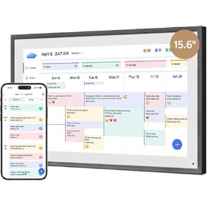 Dragon Touch 21.5" Digital Calendar Chore Chart – 1080P Full HD Interactive Touchscreen, Smart Family Planner, Hearth Display Digital Calendar Wall & Desk Mountable for Seamless Scheduling Black
