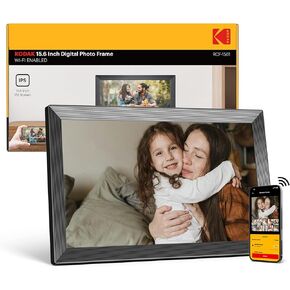 KODAK Digital Picture Frame, 32GB 15.6 Inch WiFi Digital Photo Frame 1920x1080 HD IPS Touch Screen, Auto-Rotate, Share Photos and Videos via KODAK App, Farther's Day for Man